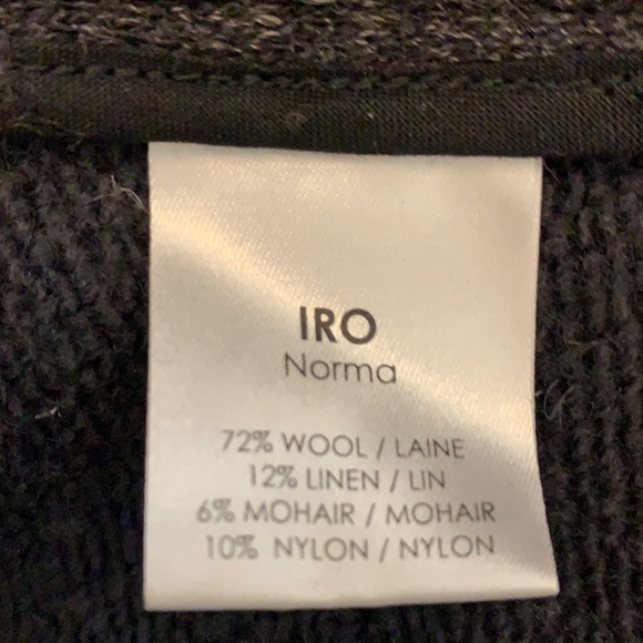 IRO Norma Charcoal Gray Moto Jacket - Picture 8 of 8